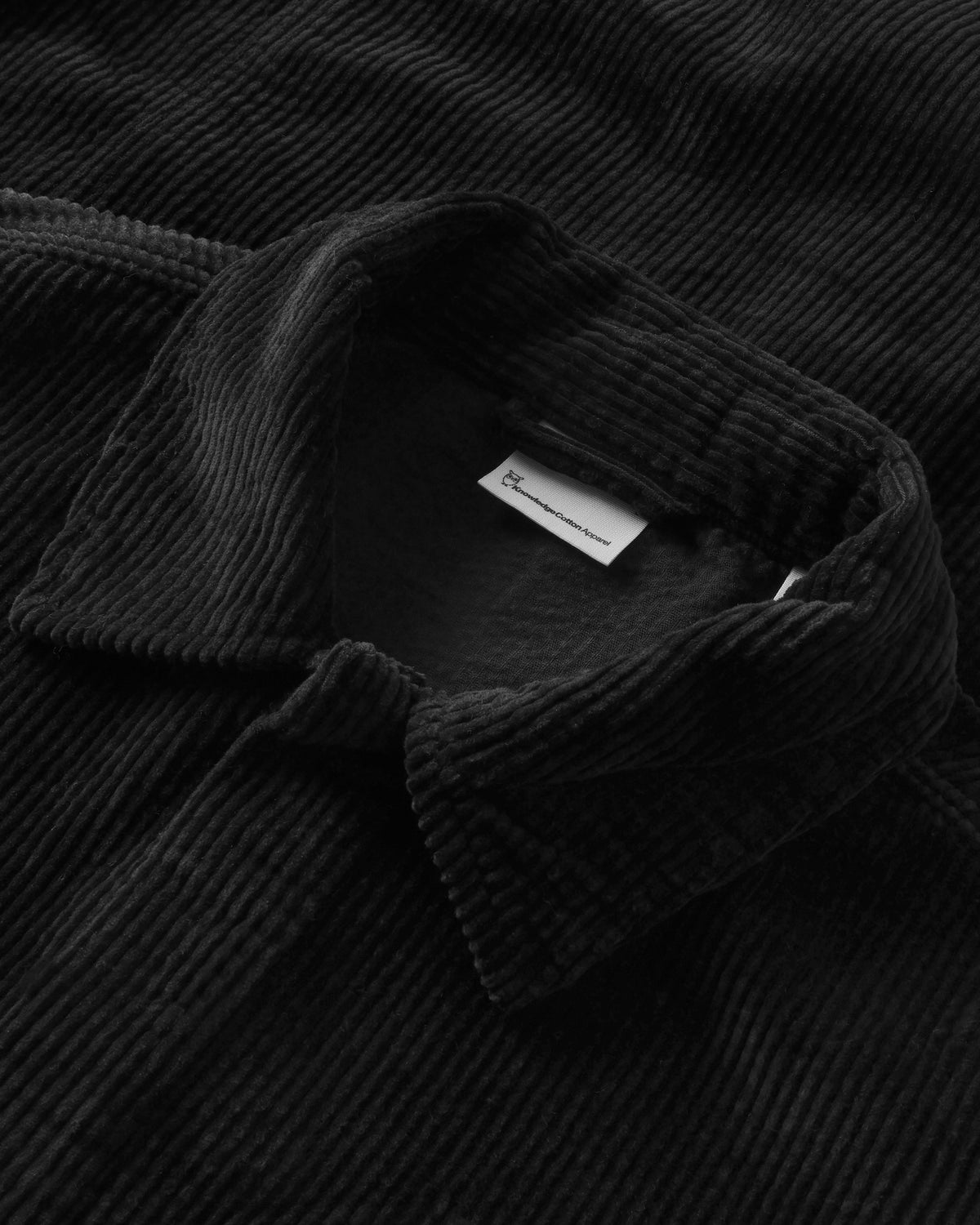 KnowledgeCotton Apparel - MEN Corduroy overshirt Overshirts 1300 Black Jet
