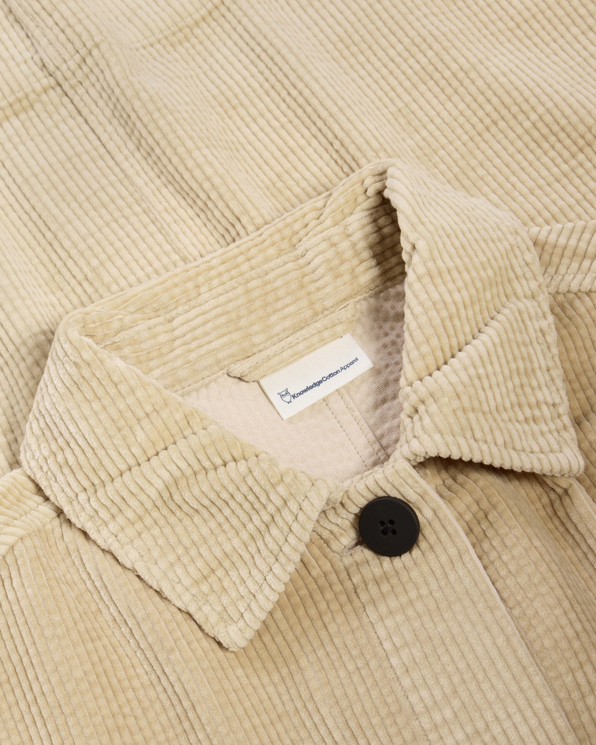 KnowledgeCotton Apparel - WMN Corduroy overshirt Overshirts 1228 Light feather gray