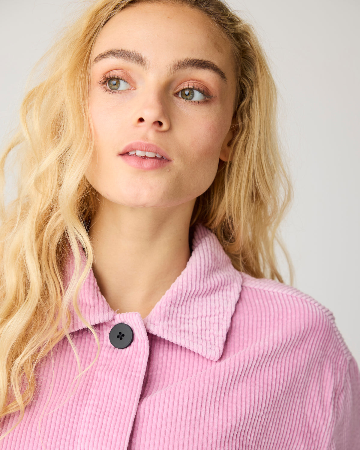 KnowledgeCotton Apparel - WMN Corduroy overshirt Overshirts 1503 Orchid Haze