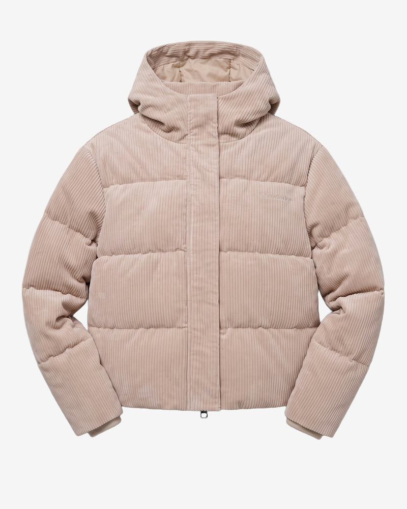 KnowledgeCotton Apparel - WMN Corduroy puffer jacket Jackets 1228 Light feather gray