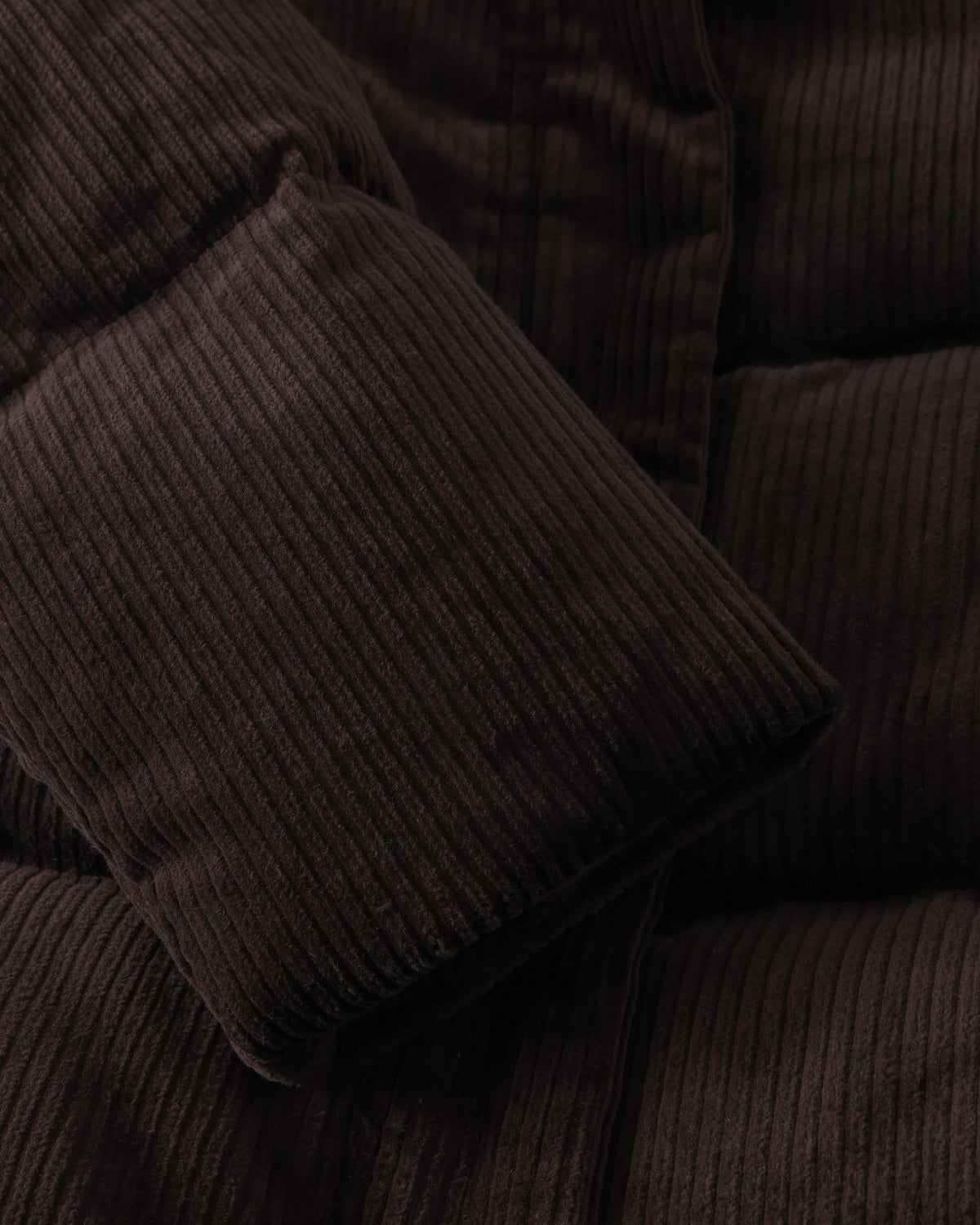 KnowledgeCotton Apparel - WMN Corduroy puffer jacket Jackets 1487 Chocolate Torte