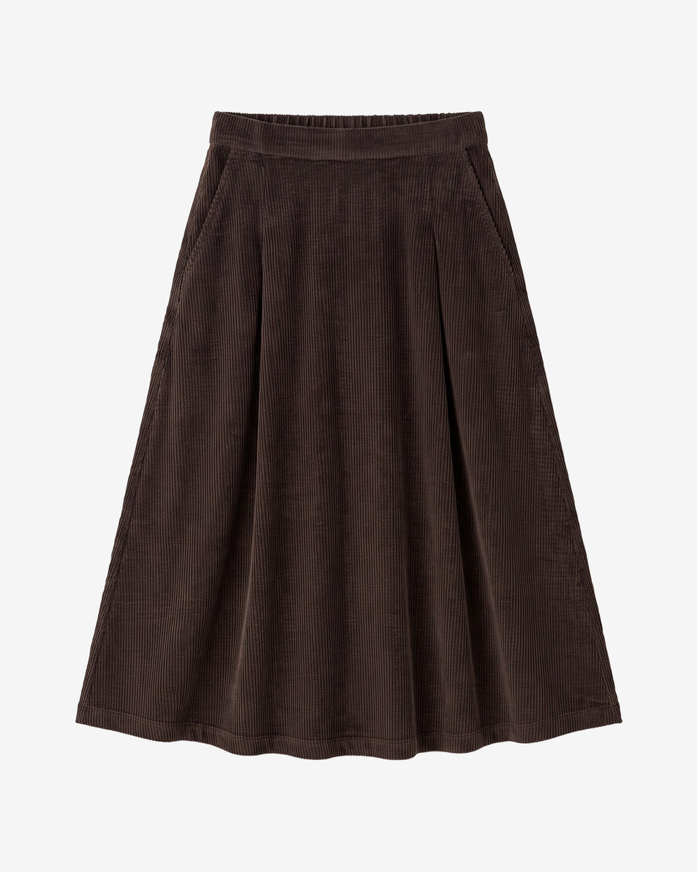 KnowledgeCotton Apparel - WMN Corduroy skirt Skirts 1487 Chocolate Torte