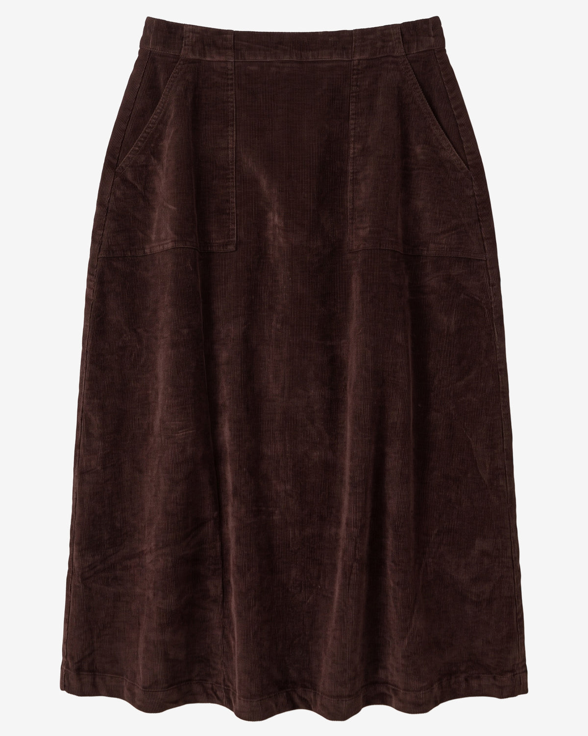 KnowledgeCotton Apparel - WMN Corduroy skirt Skirts 1487 Chocolate Torte