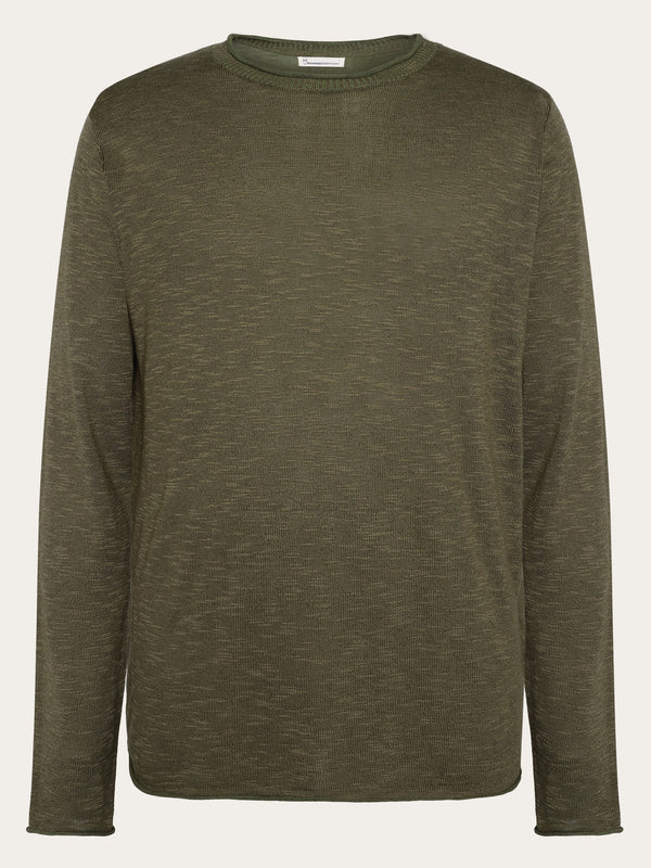 KnowledgeCotton Apparel - MEN Crew neck knit Tencel™ Knits 1090 Forrest Night