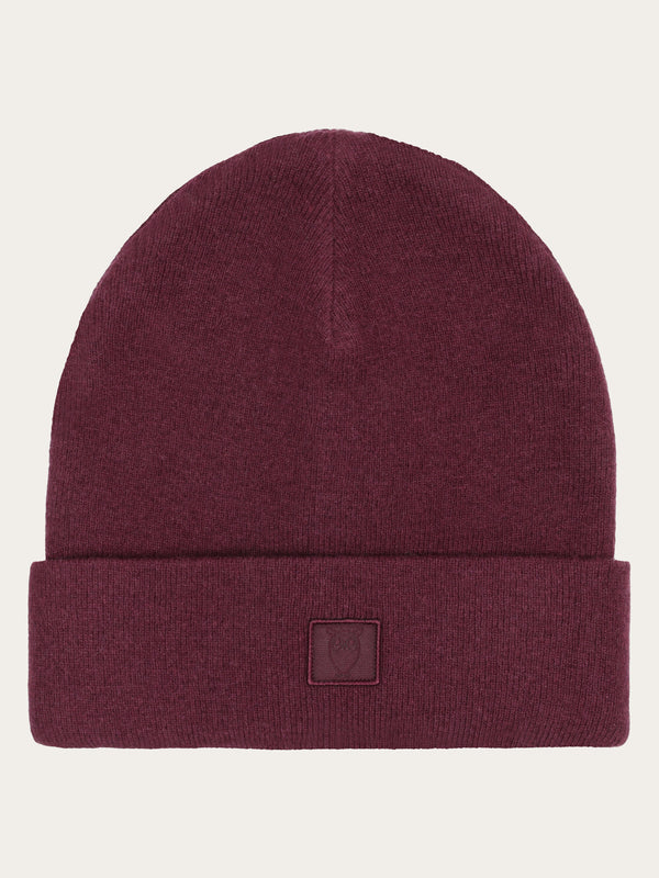 KnowledgeCotton Apparel - UNI Double layer wool beanie Hats 1281 Fig
