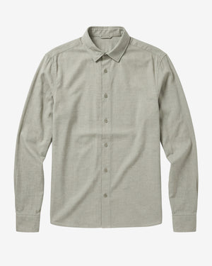 KnowledgeCotton Apparel - MEN Dune light twill shirt Shirts 1068 Burned Olive