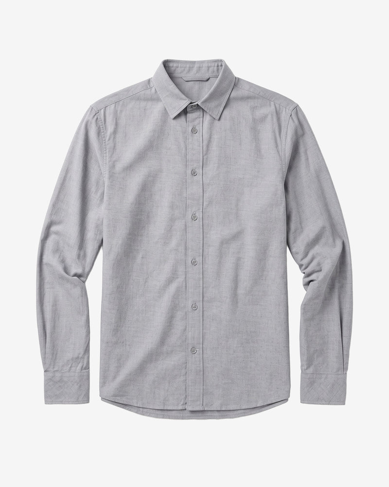 KnowledgeCotton Apparel - MEN Dune light twill shirt Shirts 1226 Vintage Indigo