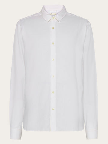 KnowledgeCotton Apparel - MEN Dune light twill shirt Shirts 1387 Egret