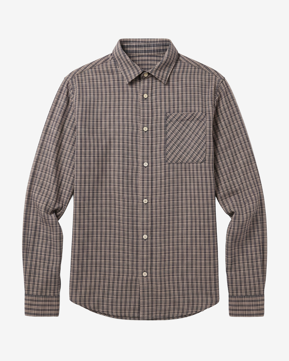KnowledgeCotton Apparel - MEN Dune regular check shirt Shirts 7021 blue check