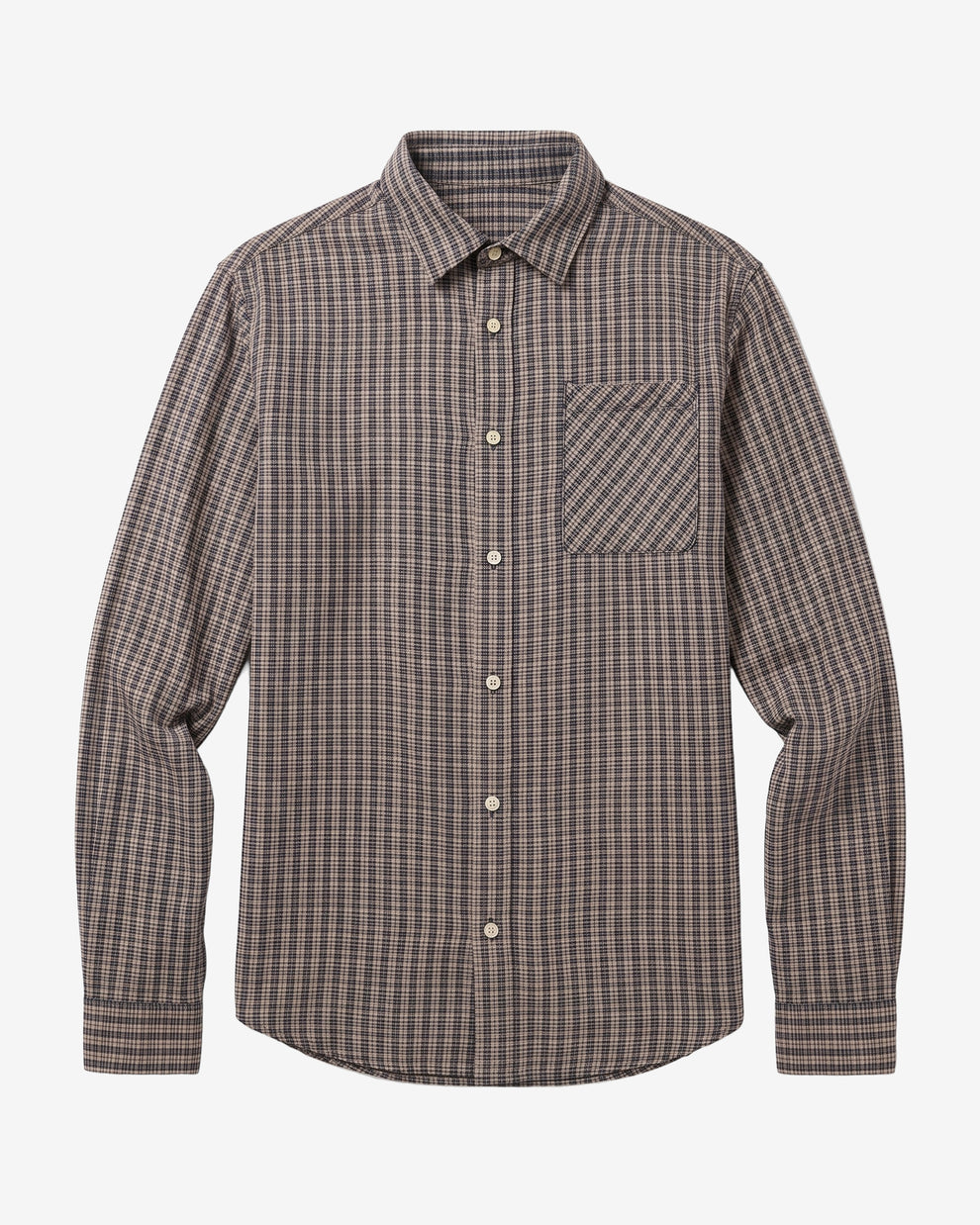 KnowledgeCotton Apparel - MEN Dune regular check shirt Shirts 7021 blue check