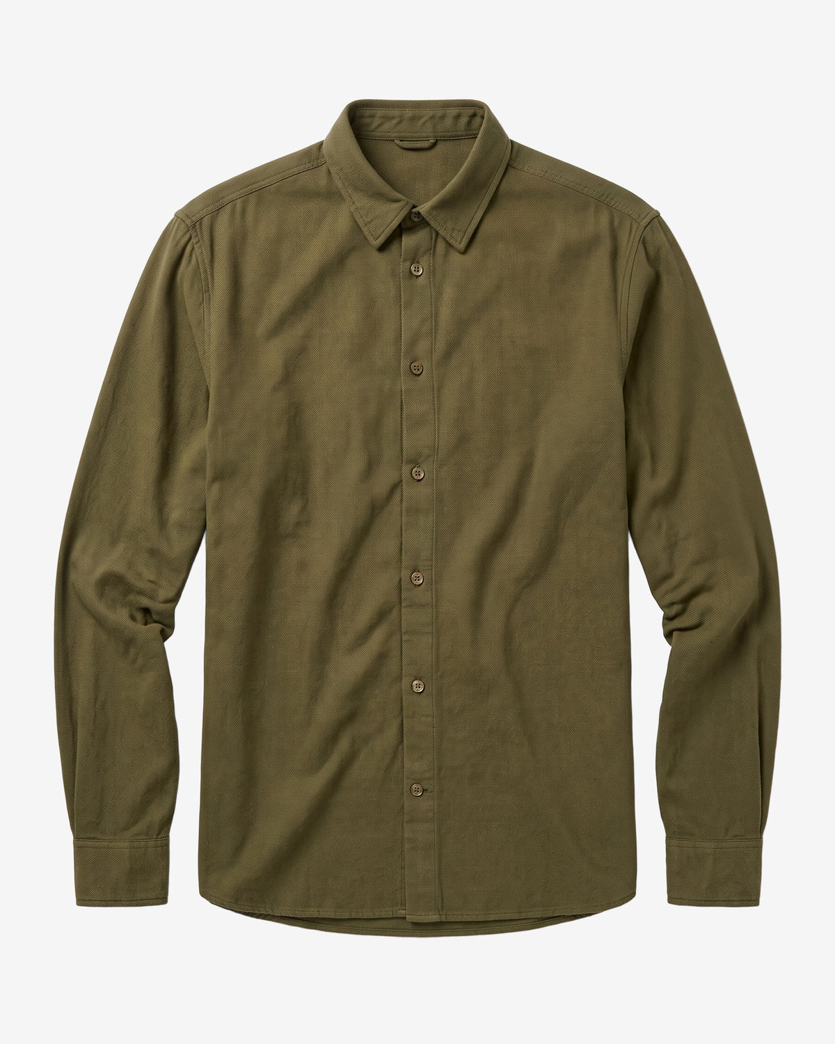 KnowledgeCotton Apparel - MEN Dune regular flannel shirt Shirts 1090 Forest Night