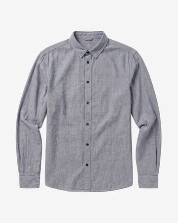 KnowledgeCotton Apparel - MEN Dune regular flannel shirt Shirts 1412 Night Sky