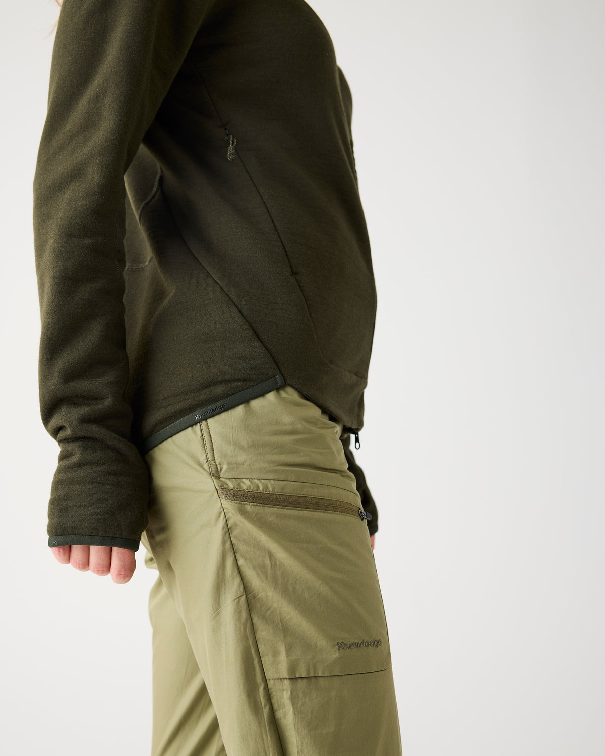 KnowledgeCotton Apparel - WMN Dynamic wool fleece full zip Fleeces 1090 Forest Night