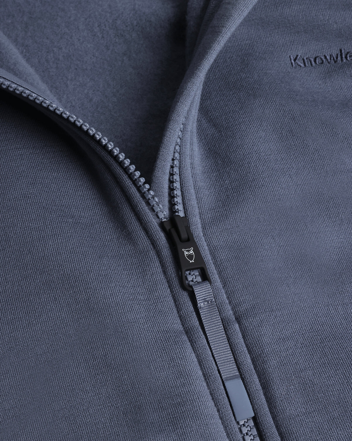 KnowledgeCotton Apparel - WMN Dynamic wool fleece full zip Fleeces 1226 Vintage Indigo