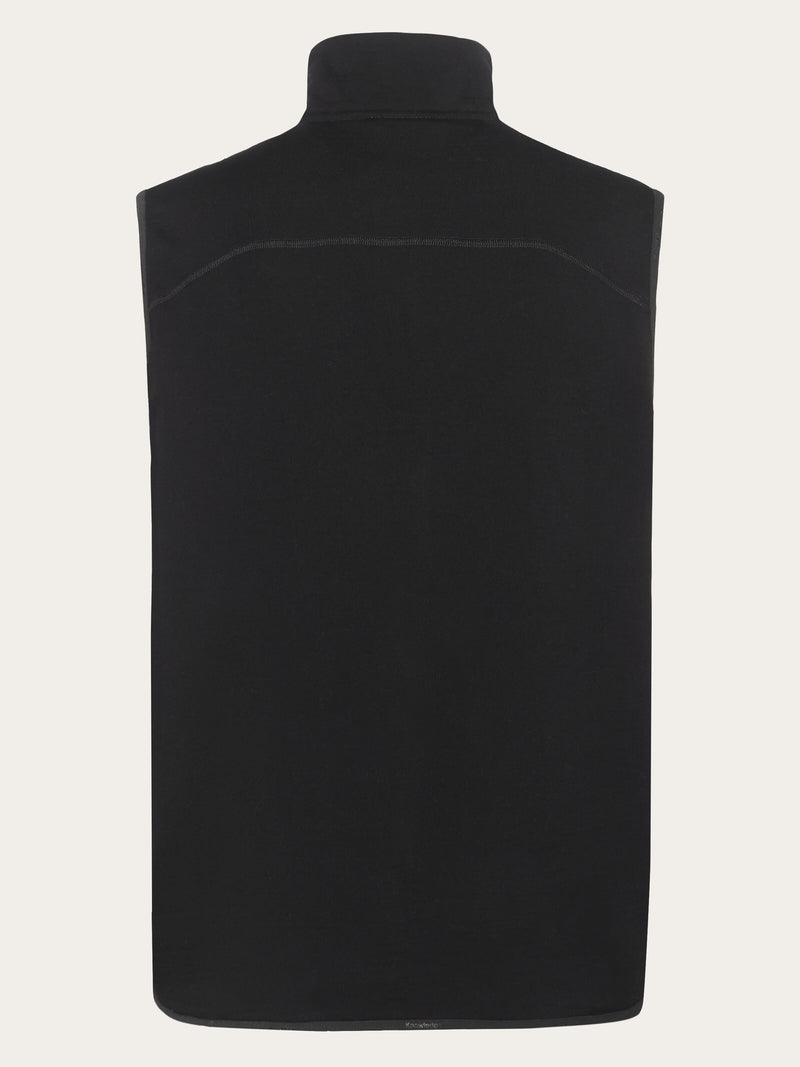 KnowledgeCotton Apparel - UNI Dynamic wool fleece vest Fleeces 1300 Black Jet