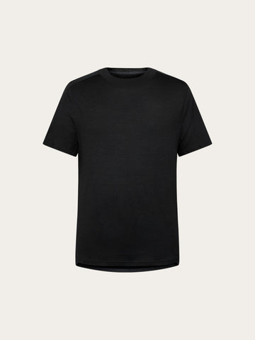 KnowledgeCotton Apparel - MEN Dynamic wool t-shirt T-shirts 1300 Black Jet