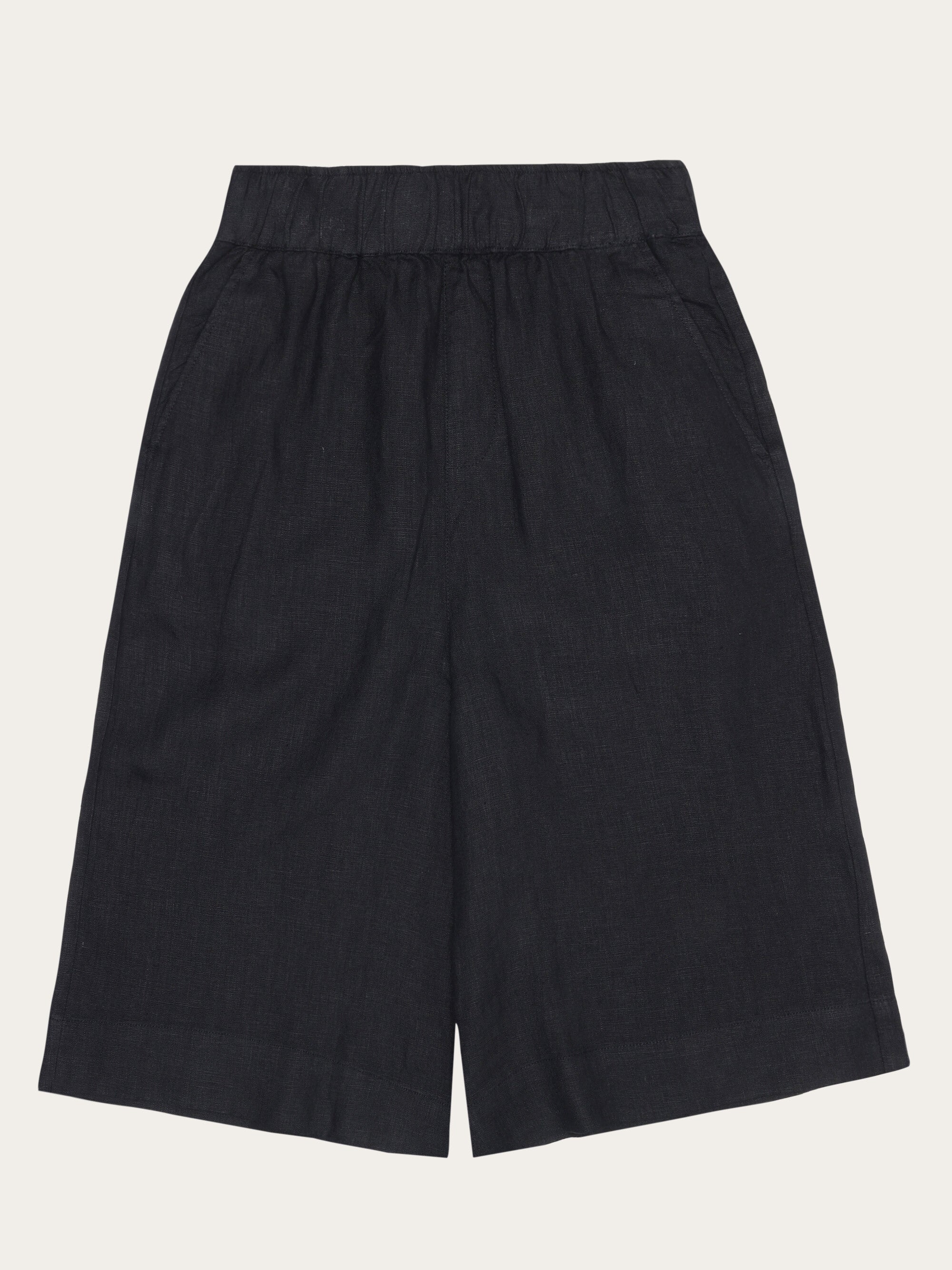 FLINT wide slub yarn shorts - GOTS/Vegan - Total Eclipse