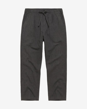 KnowledgeCotton Apparel - MEN Fig comfort herringbone pants Pants 1073 Dark Grey Melange