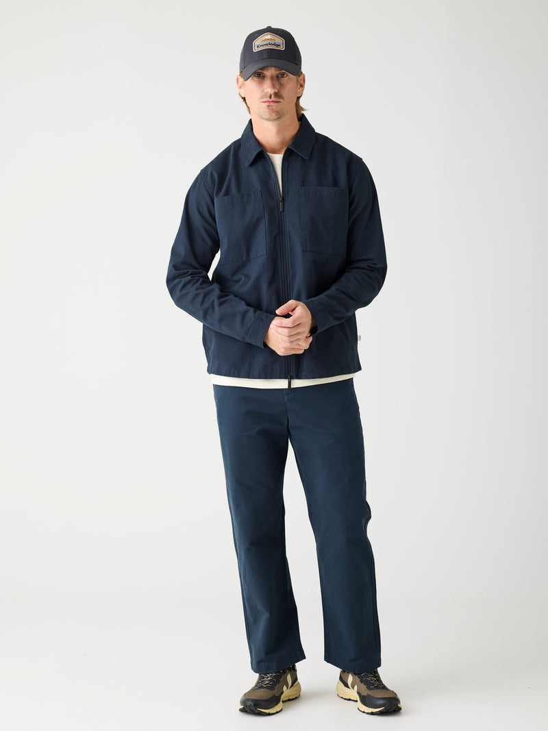 KnowledgeCotton Apparel - MEN Flint wide chino pants Pants 1001 Total Eclipse