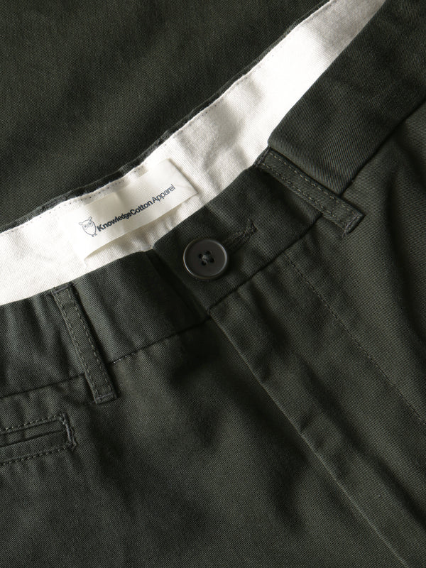 KnowledgeCotton Apparel - MEN Flint wide chino pants Pants 1090 Forrest Night