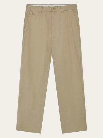 KnowledgeCotton Apparel - MEN Flint wide chino pants Pants 1495 Twill
