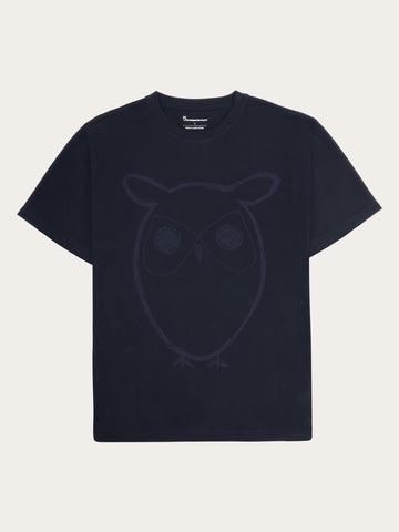 KnowledgeCotton Apparel - MEN Front print t-shirt T-shirts 1412 Night Sky