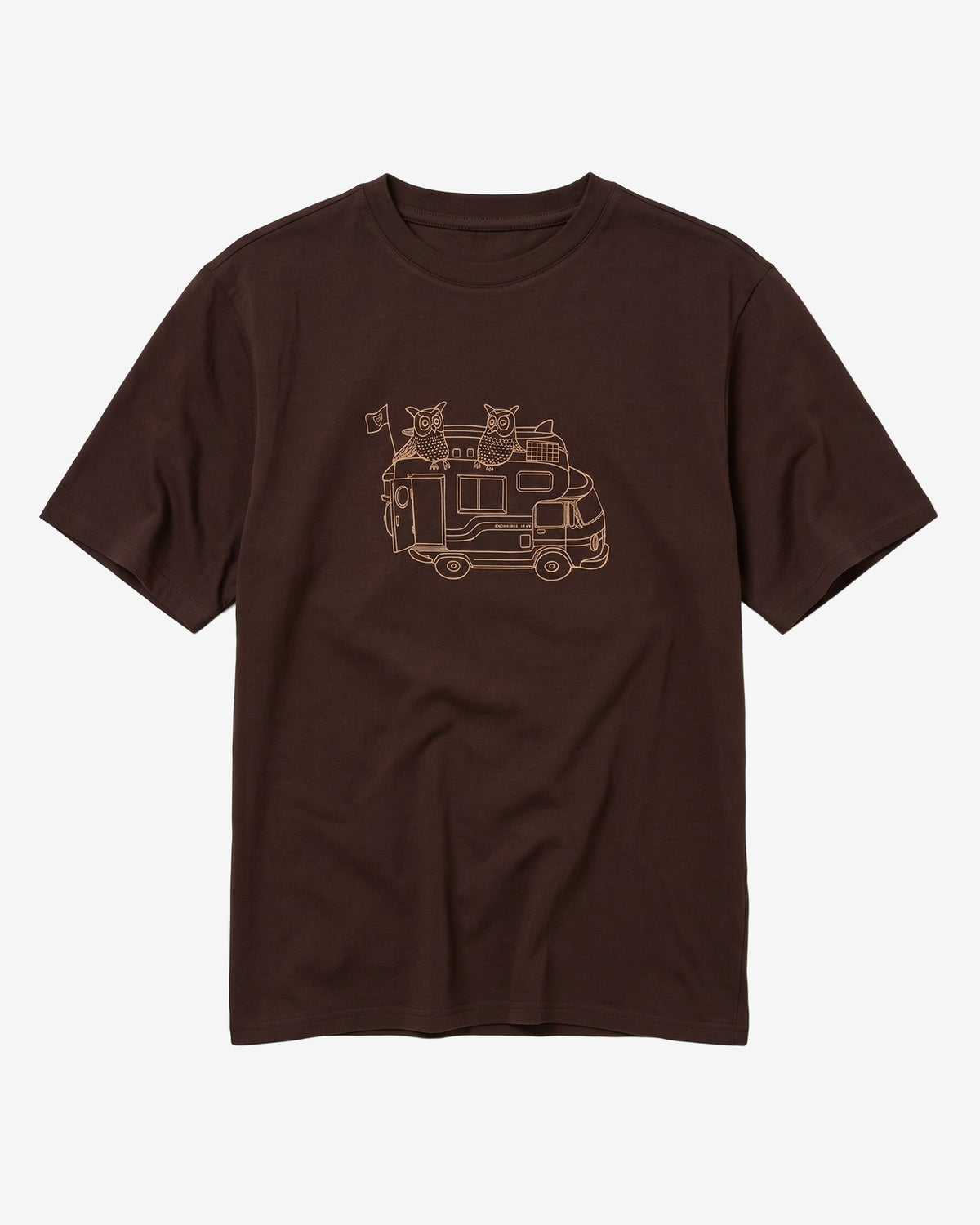 KnowledgeCotton Apparel - MEN Front print t-shirt T-shirts 1487 Chocolate Torte
