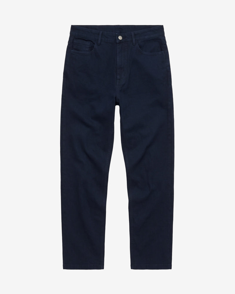KnowledgeCotton Apparel - WMN Gale regular twill pants Pants 1412 Night Sky