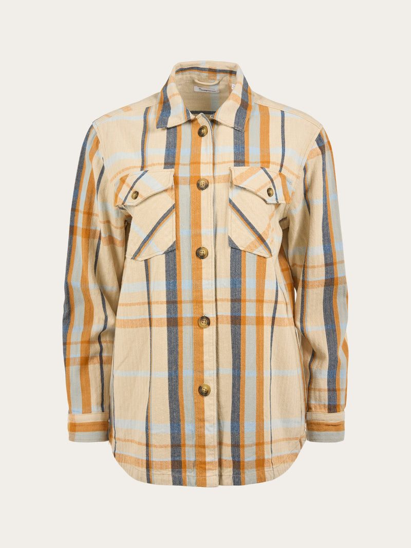 KnowledgeCotton Apparel - WMN LILLIAN check overshirt Overshirts 9999 Item Colour