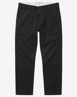 KnowledgeCotton Apparel - MEN LUCA slim twill chino pants Pants 1300 Black Jet