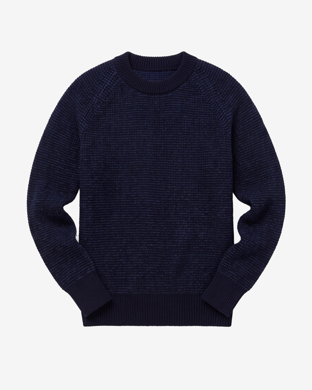 KnowledgeCotton Apparel - MEN Lambswool crew neck sweater Knits 1001 Total Eclipse