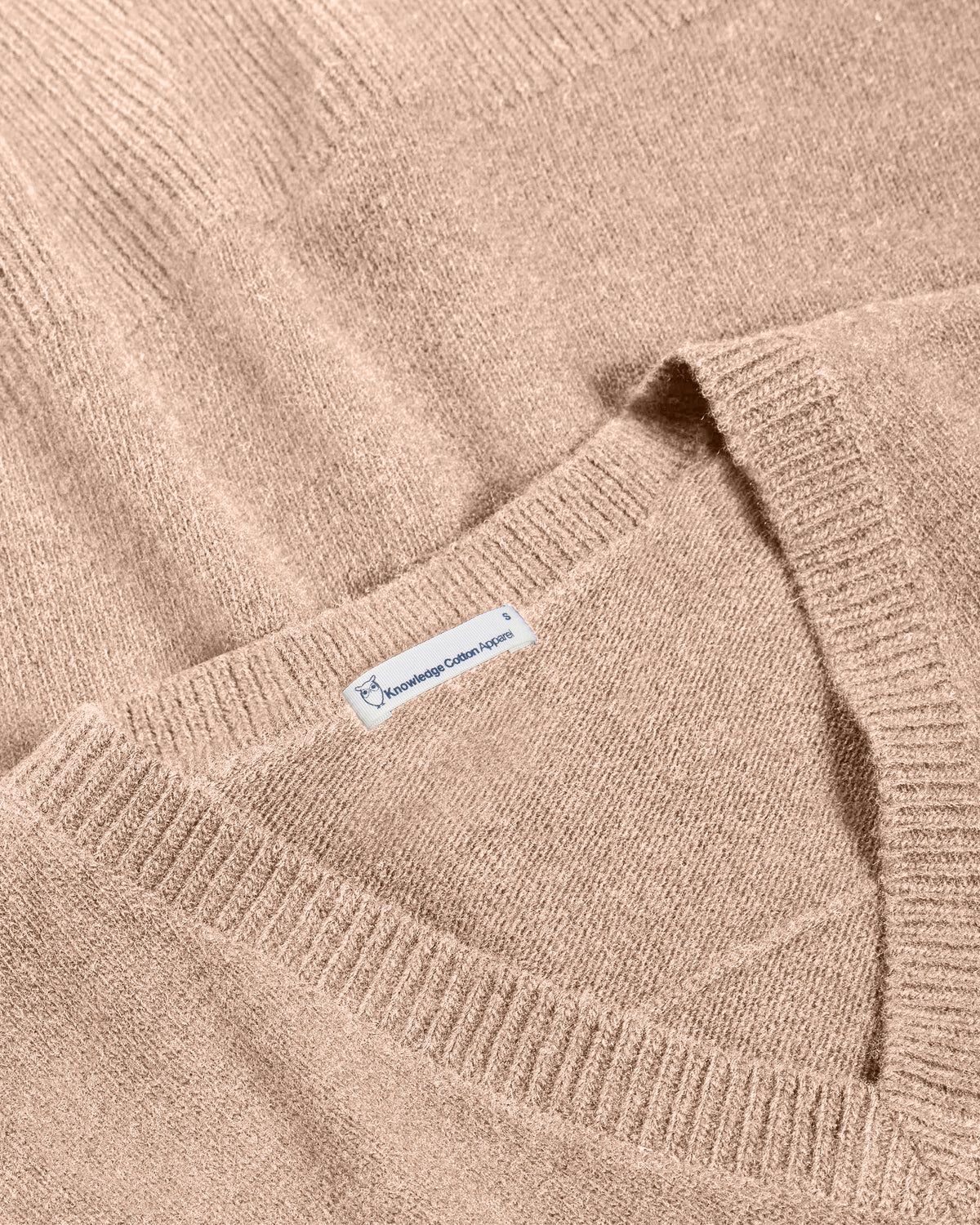 KnowledgeCotton Apparel - WMN Lambswool knit vest Knits 1336 Kelp melange