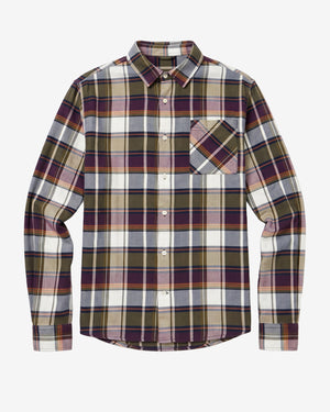 KnowledgeCotton Apparel - MEN Light flannel checkered costum fit shirt Shirts 7021 blue check