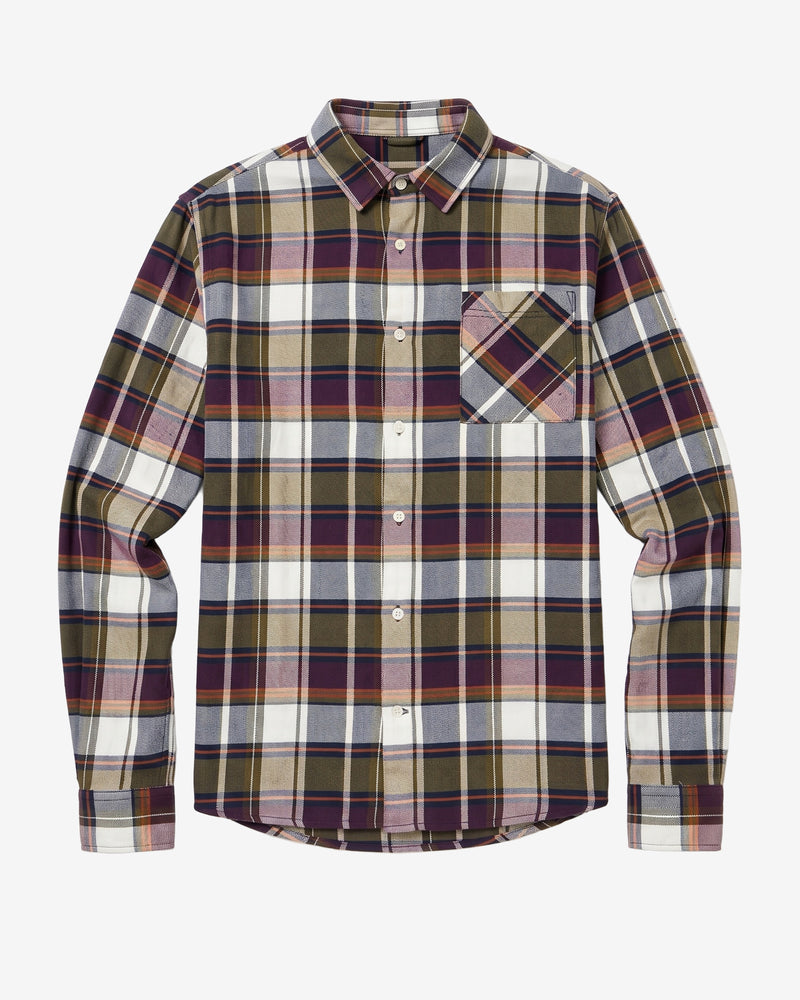 KnowledgeCotton Apparel - MEN Light flannel checkered costum fit shirt Shirts 7021 blue check