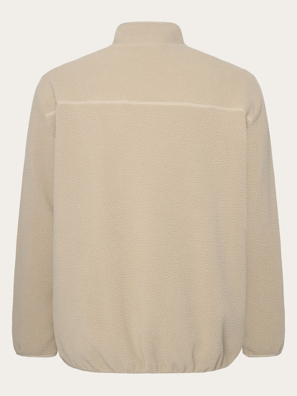 KnowledgeCotton Apparel - MEN Loose Fit Zip Fleece - GRS/Vegan Fleeces 1228 Light feather gray