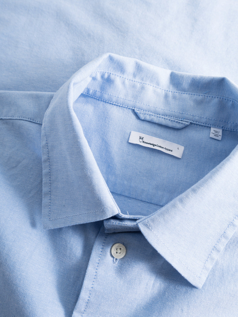 KnowledgeCotton Apparel - MEN Loose fit oxford shirt Shirts 1235 Lapis Blue