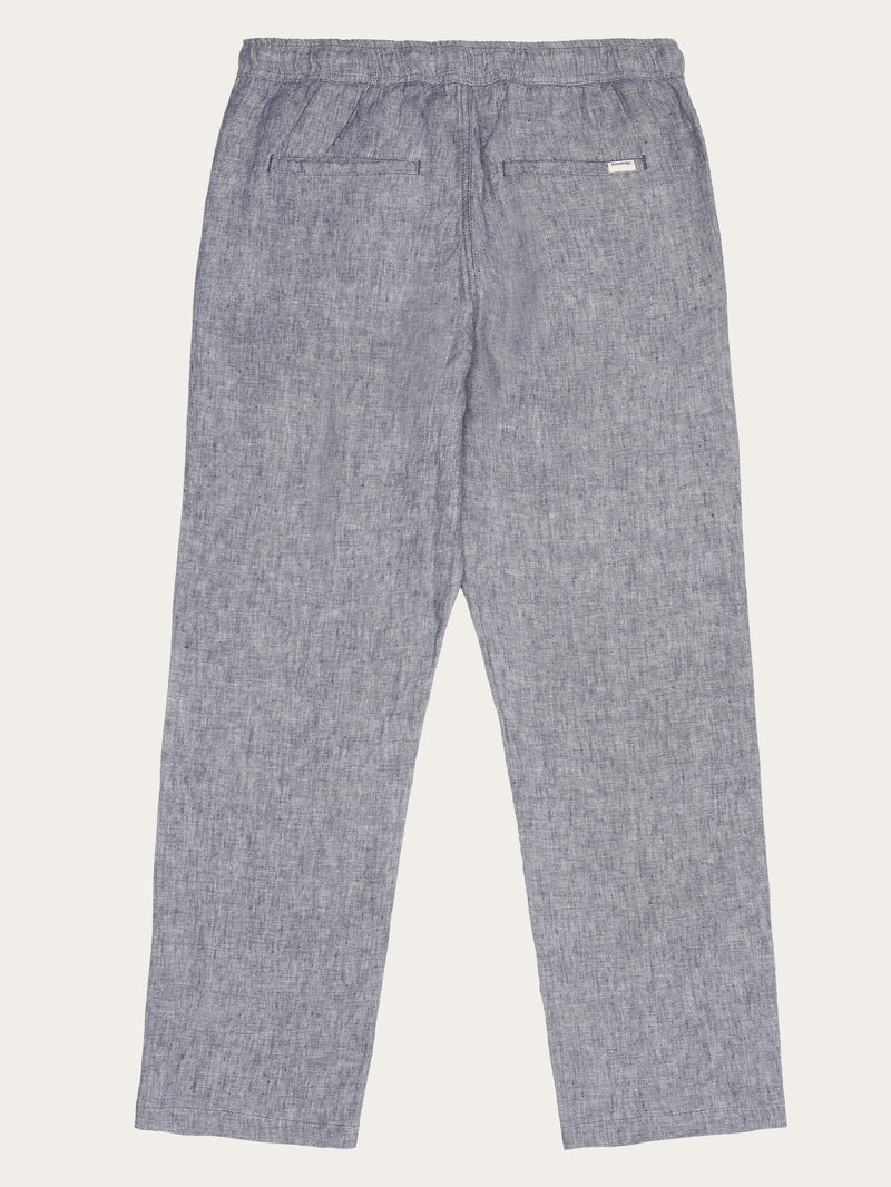 KnowledgeCotton Apparel - MEN Loose linen pant Pants 1226 Vintage Indigo