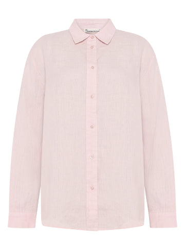 KnowledgeCotton Apparel - WMN Loose linen shirt Shirts 1494 Pale Lilac