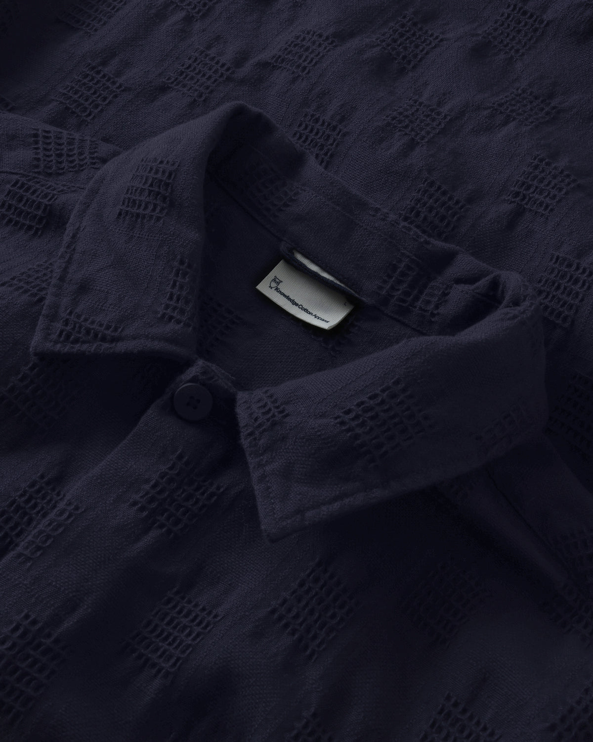 KnowledgeCotton Apparel - MEN Loose structure overshirt Overshirts 1412 Night Sky