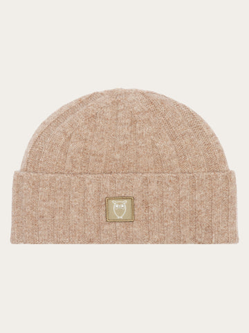 KnowledgeCotton Apparel - UNI Low wool 5x4 rib beanie - RWS Hats 1336 Kelp melange