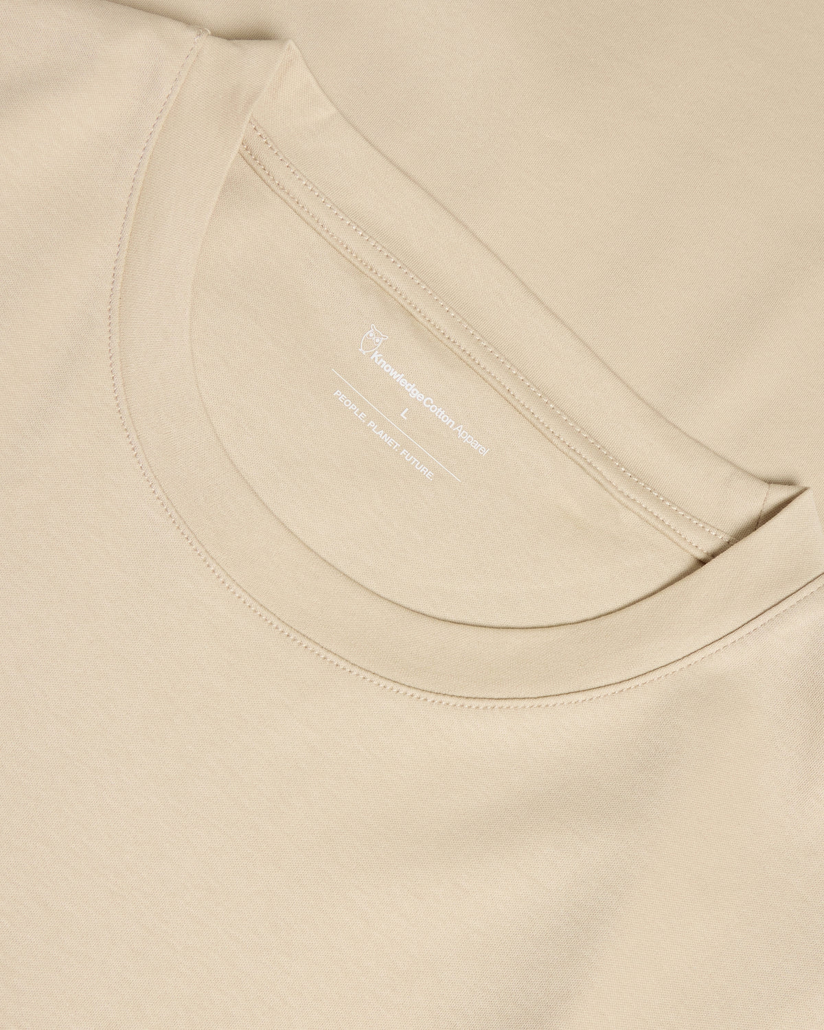 KnowledgeCotton Apparel - MEN Mercerized t-shirt T-shirts 1228 Light feather gray