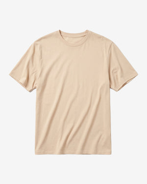KnowledgeCotton Apparel - MEN Mercerized t-shirt T-shirts 1228 Light feather gray