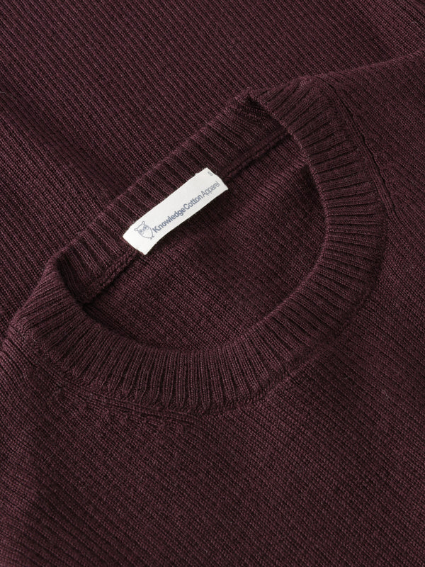 KnowledgeCotton Apparel - WMN Merino Wool Rib Knit RWS Knits 1281 Fig