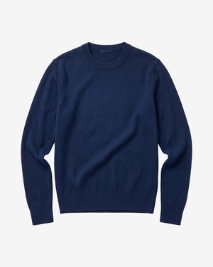 KnowledgeCotton Apparel - WMN Merino crew neck sweater Knits 1001 Total Eclipse