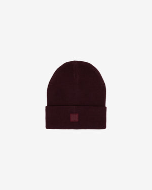 KnowledgeCotton Apparel - UNI Merino double layer badge beanie Hats 1281 Fig