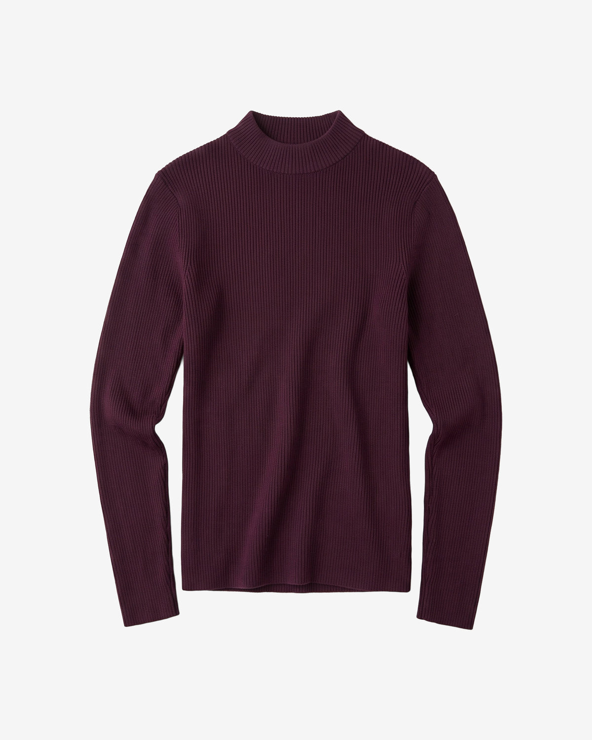 KnowledgeCotton Apparel - WMN Merino rib mock neck long sleeve t-shirt Knits 1281 Fig