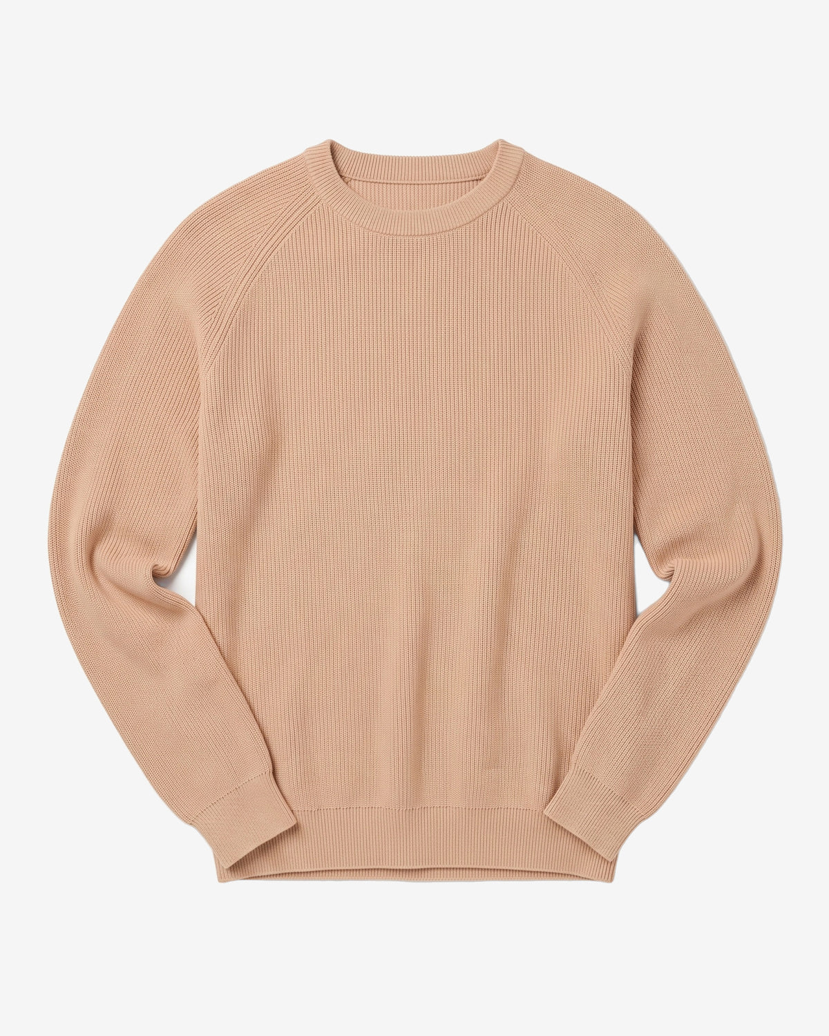 KnowledgeCotton Apparel - MEN O-neck merino wool rib knit Knits 1336 Kelp melange