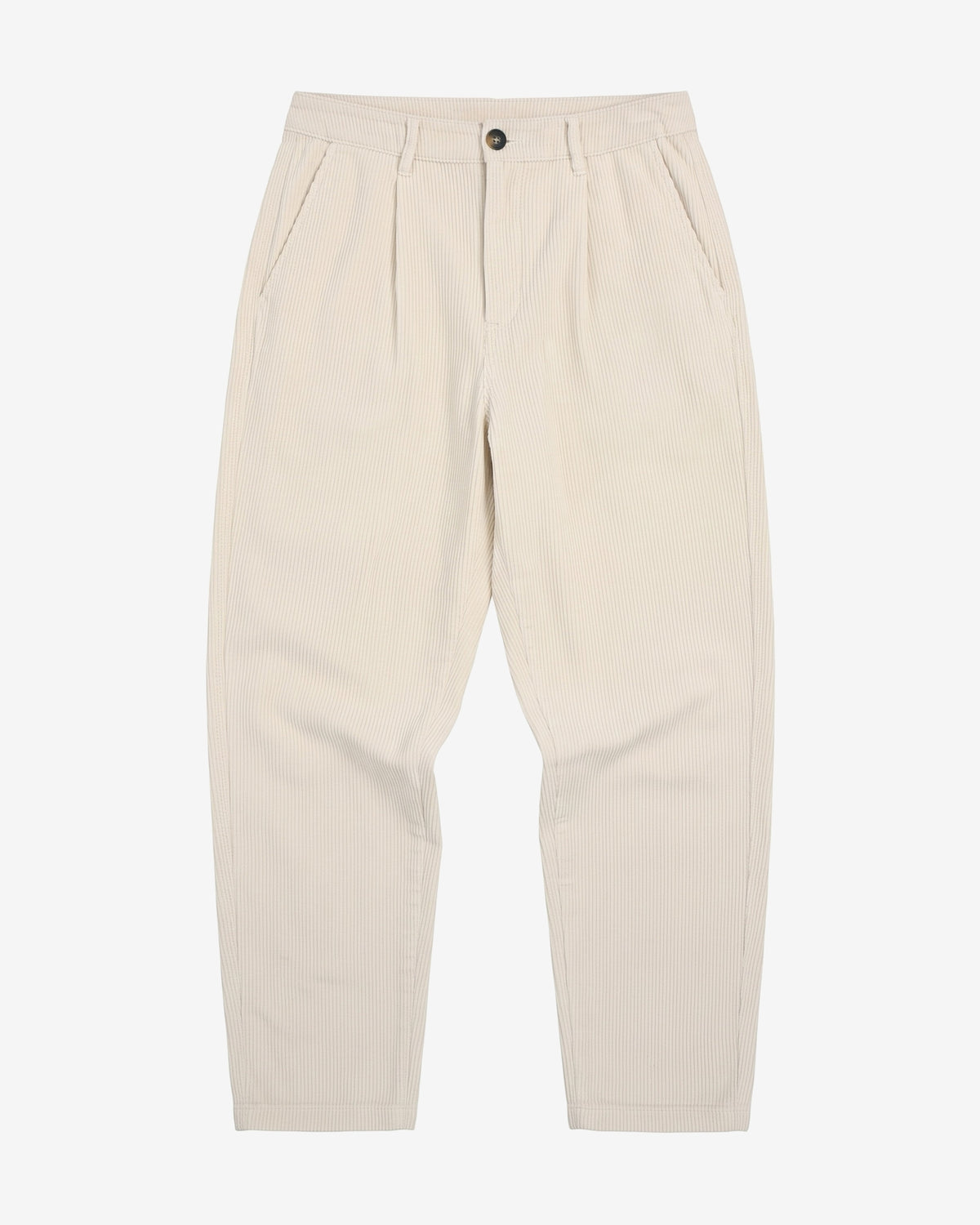 KnowledgeCotton Apparel - WMN Organic Cotton Chloe Corduroy Pant GOTS Pants 1387 Egret