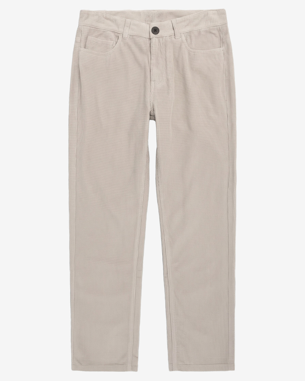 KnowledgeCotton Apparel - MEN Organic Cotton Chuck 5-pocket Corduroy Pants GOTS Pants 1228 Light feather gray