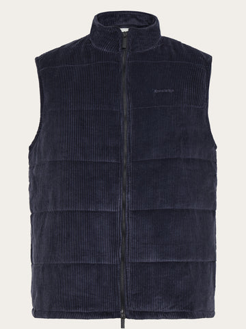 KnowledgeCotton Apparel - MEN Organic Cotton Corduroy Vest - GRS/Vegan PETA Vests 1412 Night Sky